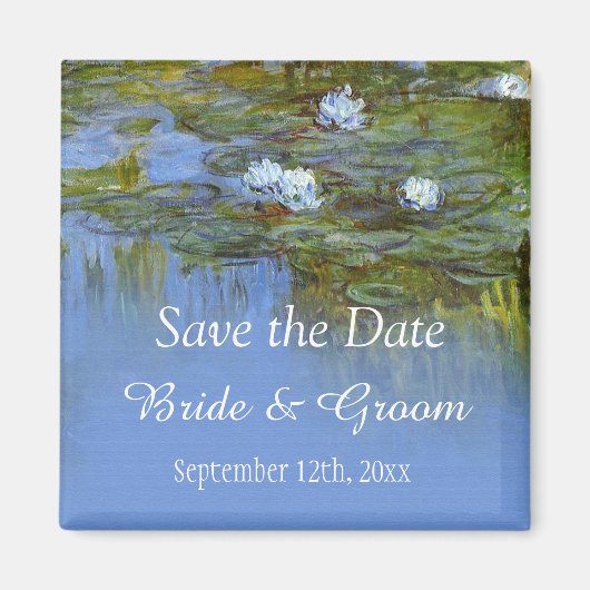  waterlily redt de date bruiloft magneet (Voorkant)