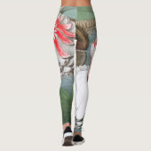  waterlioen bloemen in een Garden Pond Leggings (Achterkant)