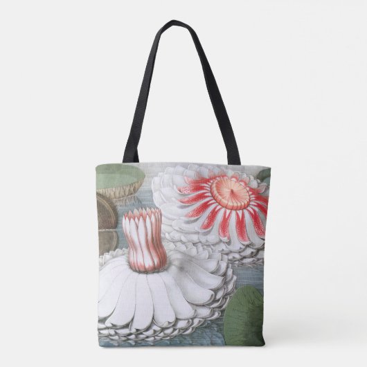  waterlioen bloemen in een Garden Pond Tote Bag (Achterkant)