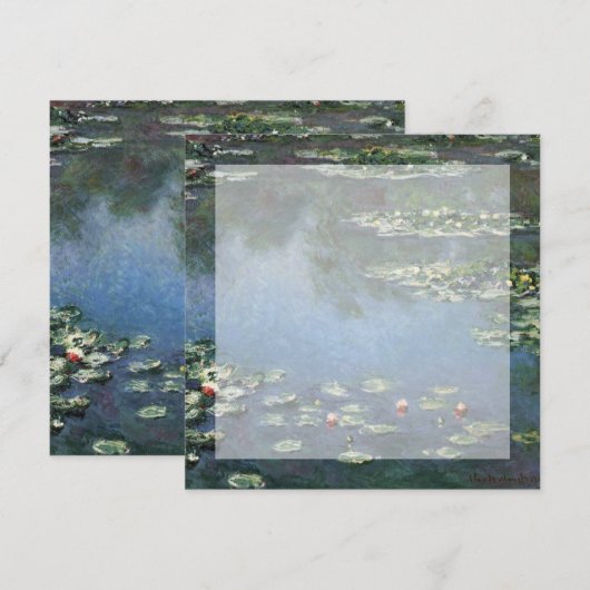 Waterlioenen van Claude Monet,  bloemen (Voorkant / Achterkant)