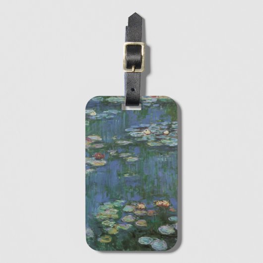 Waterlioenen van Claude Monet,  bloemen Bagagelabel (Voorkant (verticaal))
