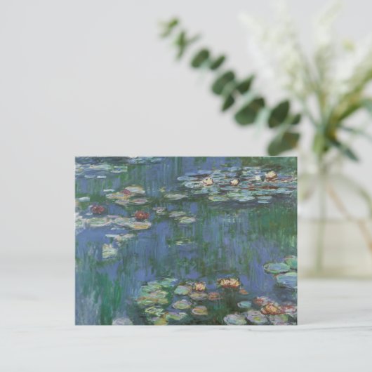 Waterlioenen van Claude Monet,  bloemen Briefkaart (Staand voorkant)