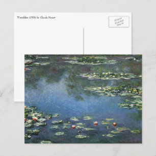 Waterlioenen van Claude Monet,  bloemen Briefkaart