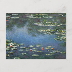Waterlioenen van Claude Monet,  bloemen Briefkaart