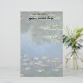 Waterlioenen van Claude Monet,  bloemen Briefpapier (Staand voorkant)