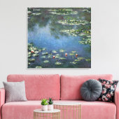 Waterlioenen van Claude Monet, bloemen Canvas Afdruk (Insitu (Woonkamer))