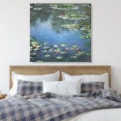 Waterlioenen van Claude Monet,  bloemen Canvas Afdruk (Insitu (Slaapkamer))