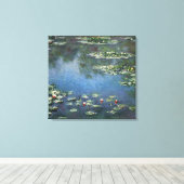 Waterlioenen van Claude Monet,  bloemen Canvas Afdruk (Insitu (Houten vloer))
