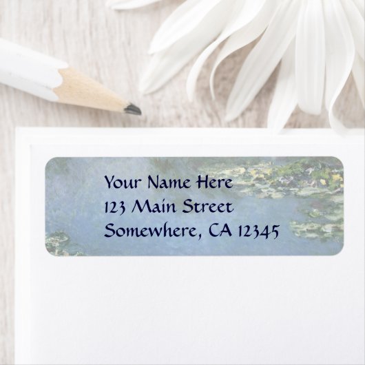 Waterlioenen van Claude Monet,  bloemen Etiket (Insitu)