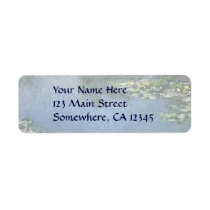 Waterlioenen van Claude Monet,  bloemen Etiket