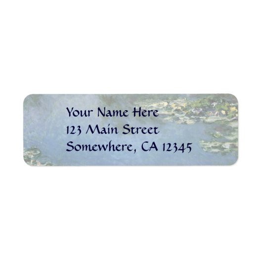 Waterlioenen van Claude Monet,  bloemen Etiket (Voorkant)