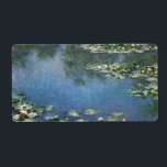 Waterlioenen van Claude Monet,  bloemen Etiket<br><div class="desc">Water Lilies (1906) van Claude Monet is een impressionisme in het kunstlandschap schilderij. Het is een van de vele variaties van waterlelie schilderijen die Monet schilderde in zijn bloemtuin in Giverny, Frankrijk. Waterlelijke bloemen in een veerseizoen vijver. Over de kunstenaar: Claude Monet (1840-1926) was een oprichter van de Franse impressionistische...</div>