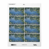 Waterlioenen van Claude Monet, bloemen Etiket (Full Sheet)