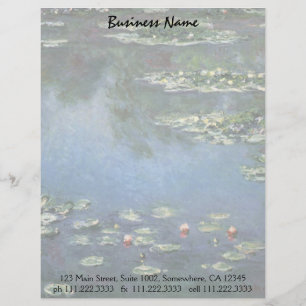 Waterlioenen van Claude Monet,  bloemen Gepersonaliseerd Briefhoofd
