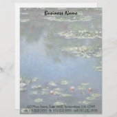 Waterlioenen van Claude Monet,  bloemen Gepersonaliseerd Briefhoofd (Voorkant / Achterkant)