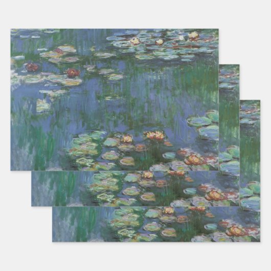 Waterlioenen van Claude Monet,  bloemen Inpakpapier Vel (Set)