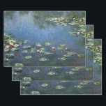 Waterlioenen van Claude Monet,  bloemen Inpakpapier Vel<br><div class="desc">Water Lilies (1906) van Claude Monet is een impressionisme in het kunstlandschap schilderij. Het is een van de vele variaties van waterlelie schilderijen die Monet schilderde in zijn bloemtuin in Giverny, Frankrijk. Waterlelijke bloemen in een veerseizoen vijver. Over de kunstenaar: Claude Monet (1840-1926) was een oprichter van de Franse impressionistische...</div>