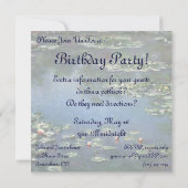 Waterlioenen van Claude Monet,  bloemen Kaart (Achterkant)