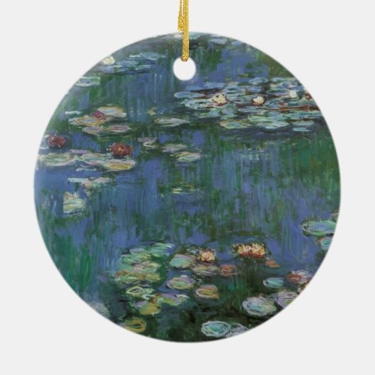 Waterlioenen van Claude Monet,  bloemen Keramisch Ornament (Achterkant)