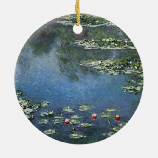 Waterlioenen van Claude Monet,  bloemen Keramisch Ornament (Achterkant)