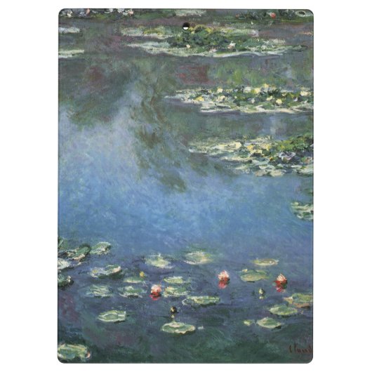 Waterlioenen van Claude Monet,  bloemen Klembord (Achterkant)