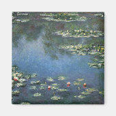 Waterlioenen van Claude Monet,  bloemen Magneet (Voorkant)