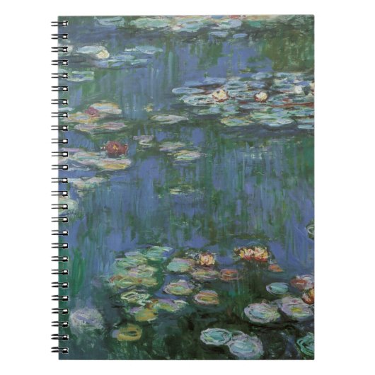 Waterlioenen van Claude Monet, bloemen Notitieboek (Voorkant)