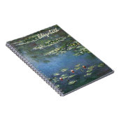 Waterlioenen van Claude Monet, bloemen Notitieboek (Rechterzijde)