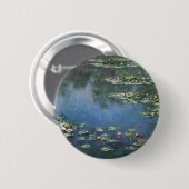 Waterlioenen van Claude Monet,  bloemen Ronde Button 5,7 Cm (Voorkant /achterkant)