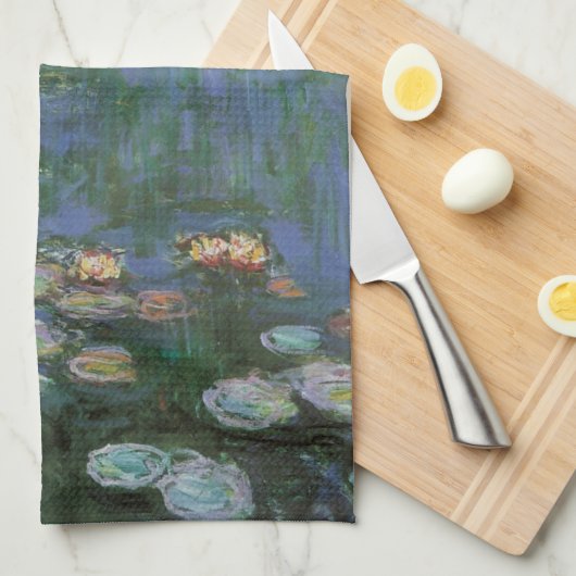 Waterlioenen van Claude Monet,  bloemen Theedoek (Quarter Fold)