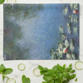 Waterlioenen van Claude Monet,  bloemen Theedoek (Gevouwen)