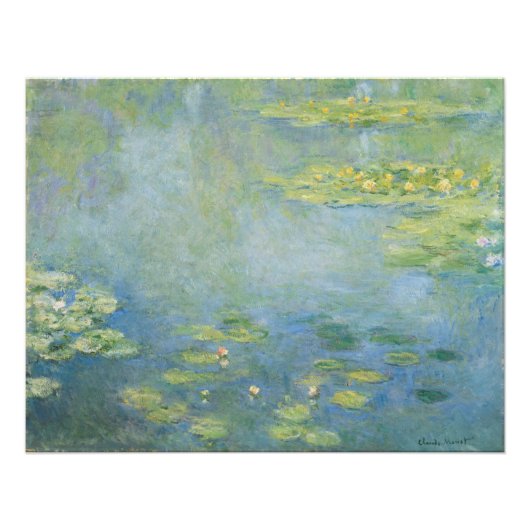 Waterlioenen van Claude Monet Foto Afdruk (Voorkant)