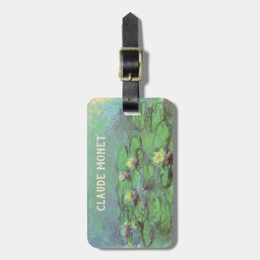 Waterlioenen van Claude Monet,  impressionisme Bagagelabel (Voorkant verticaal)