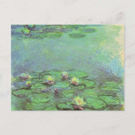 Waterlioenen van Claude Monet,  impressionisme Briefkaart (Voorkant)
