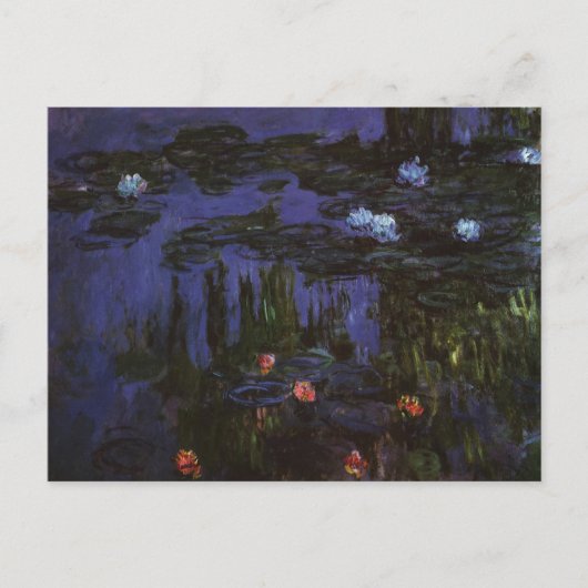 Waterlioenen van Claude Monet,  impressionisme Briefkaart (Voorkant)