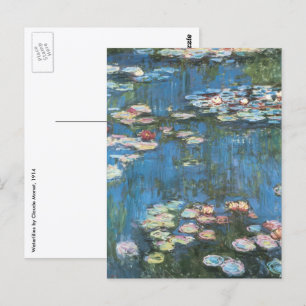 Waterlioenen van Claude Monet,  impressionisme Briefkaart