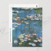 Waterlioenen van Claude Monet,  impressionisme Briefkaart (Voorkant / Achterkant)