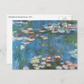 Waterlioenen van Claude Monet,  impressionisme Briefkaart (Voorkant / Achterkant)