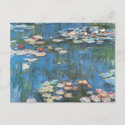 Waterlioenen van Claude Monet,  impressionisme Briefkaart (Voorkant)