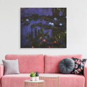 Waterlioenen van Claude Monet,  impressionisme Canvas Afdruk (Insitu (Woonkamer))