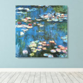 Waterlioenen van Claude Monet, impressionisme Canvas Afdruk (Insitu (Houten vloer))