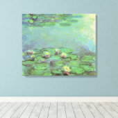 Waterlioenen van Claude Monet,  impressionisme Canvas Afdruk (Insitu (Houten vloer))