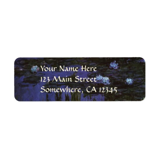 Waterlioenen van Claude Monet,  impressionisme Etiket (Voorkant)