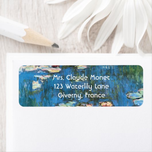 Waterlioenen van Claude Monet,  impressionisme Etiket (Insitu)