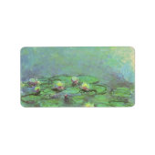 Waterlioenen van Claude Monet, impressionisme Etiket (Voorkant)
