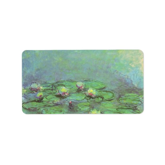 Waterlioenen van Claude Monet,  impressionisme Etiket (Voorkant)