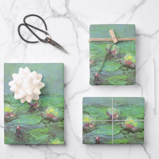 Waterlioenen van Claude Monet,  impressionisme Inpakpapier Vel (Voorkant)