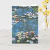 Waterlioenen van Claude Monet,  impressionisme Kaart (Gele Bloem)
