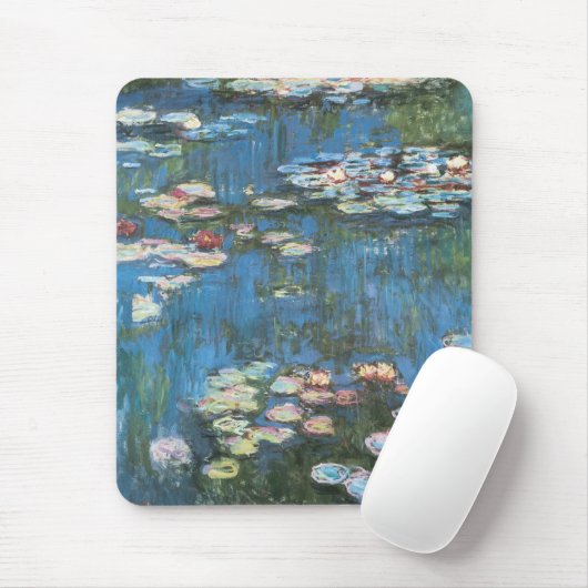 Waterlioenen van Claude Monet,  impressionisme Muismat (Met muis)