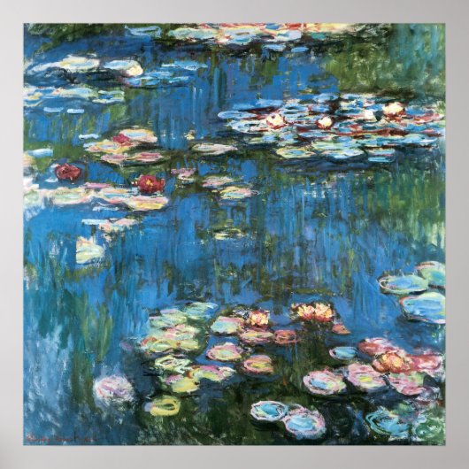 Waterlioenen van Claude Monet,  impressionisme Poster (Voorkant)